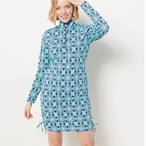 AmberNoon II By Dr. Erum Ilyas Size XS  Half-Zip Swim Cover-Up Dress NWT - Picture 1 of 5